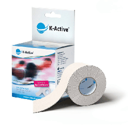 [KT67001WH] K-ACTIVE SPORT Kinesiologisk Tejp 5m Individuell låda (Vit)