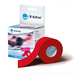 [KT67011RD] K-ACTIVE SPORT Kinesioloogiline teip 5m Individuaalne kast (Punane)