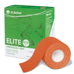 [KT68076OR] K-ACTIVE ELITE Kinesiologinen teippi 5m 6 rullaa (Oranssi)
