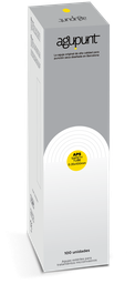 [A1048PT] Agulha APS SAFETY TUBE com guia (100) AGUPUNT (Amarelo, 100mm, 0,35mm)