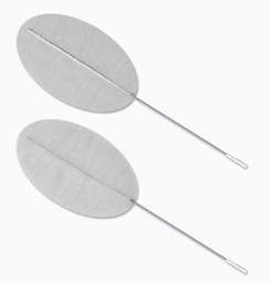 [75mm-0130cm-02-Oval] Électrodes autocollantes PALS PLATINUM AXELGAARD ​​​​ (7,5 cm, 13 cm, 2 unités, ovale)